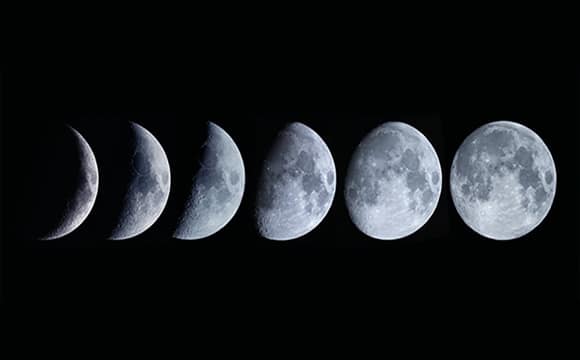 Découvrir les phases de la lune.